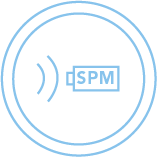 Shock pulse transducer that measures